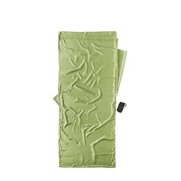 Saco de dormir retangular Cocoon IST91 para adultos, em seda verde.