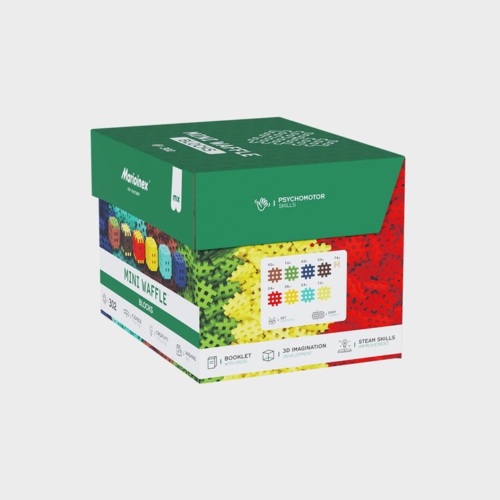 Marioinex Mini Waffle Building Blocks, 302 pieces
