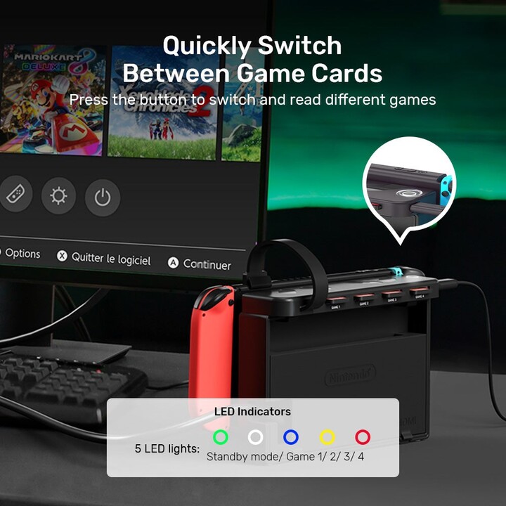 UNITEK G1002D accesorio y piza de videoconsola Estación de carga