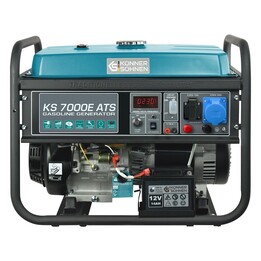Könner & Söhnen KS 7000E ATS motogeneratore 5000 W 25 L Benzina Nero, Ottanio