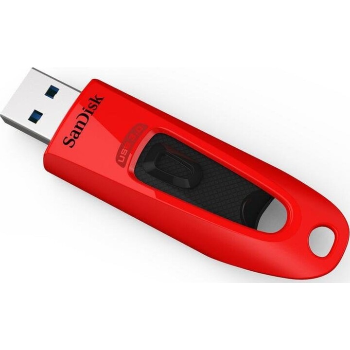 Sandisk Ultra SDCZ48-064G-U46R Unità flash USB 3.2 Gen 1 da 64 GB, rossa, con crittografia AES