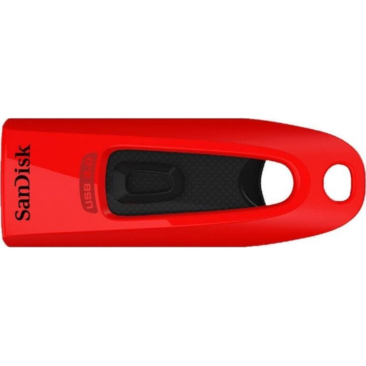 Sandisk Ultra SDCZ48-064G-U46R Unità flash USB 3.2 Gen 1 da 64 GB, rossa, con crittografia AES