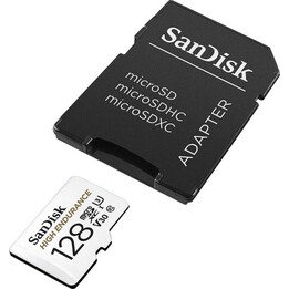 SanDisk High Endurance MicroSDHC 128GB Class 10 U3 V30 UHS-I SD Adapter
