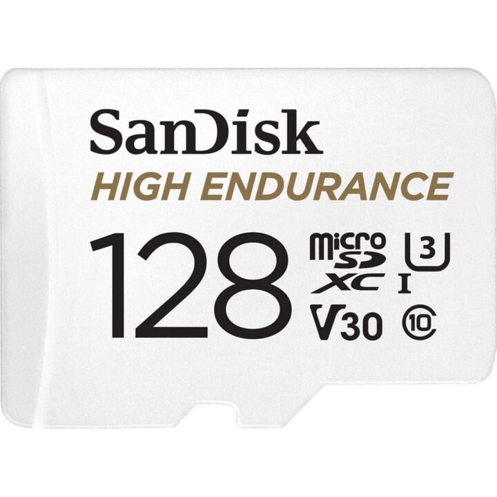 SanDisk High Endurance MicroSDHC 128GB Class 10 U3 V30 UHS-I SD Adapter
