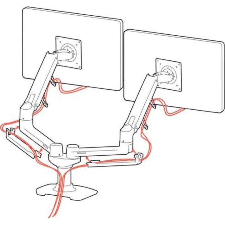 Ergotron Supporto da scrivania a doppio braccio per monitor 27" VESA 100x100 Max. 18 kg