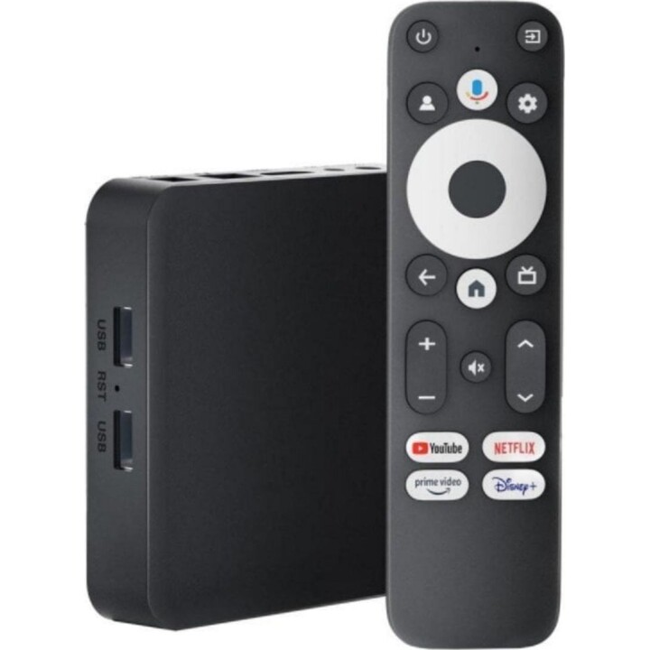 Reproductor multimedia Leotec LETVBOXGC06 de 2 GB y 32 GB, resolución 4K HDR10, Google Chromecast y Bluetooth