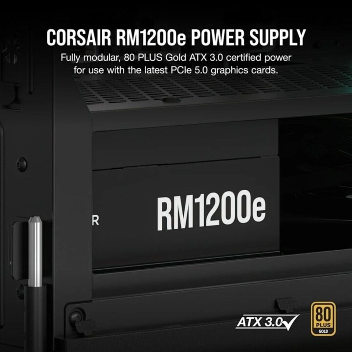Corsair RMe Series RM1200e ATX 3.1 PCIe 5.1 1200W Cybenetics 80 Plus Gold Alimentation modulaire