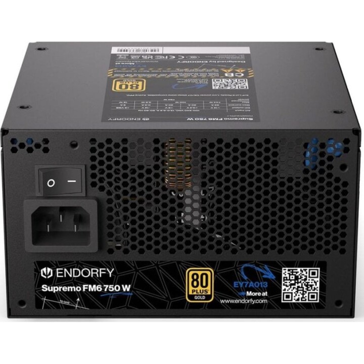 Fuente de Alimentación Endorfy Supremo FM6 750W Certificación 80 PLUS Gold modular