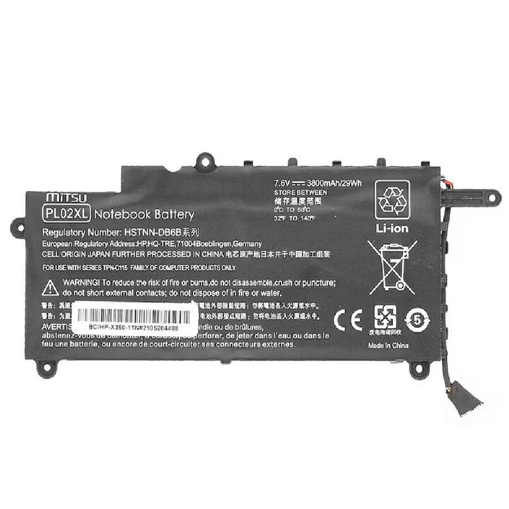 Kompatibler Akku für HP Laptop PL02XL 7,6 V 3800 mAh Mitsu