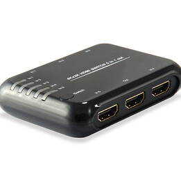 HDMI switch with 5 inputs and 1 output, HDMI 1.4a 4K DTS-HD, with remote control