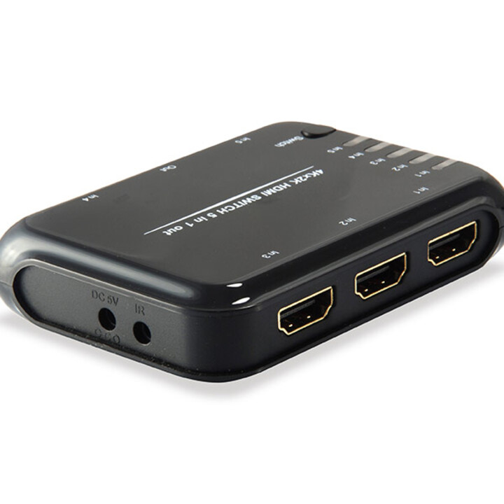 Commutateur HDMI avec 5 entrées et 1 sortie, HDMI 1.4a 4K DTS-HD, avec télécommande