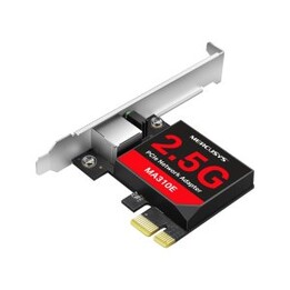 Die Mercusys MA310E PCIe 2,5 Gbit/s Netzwerkkarte enthält Standard- und Low-Profile-Blenden.