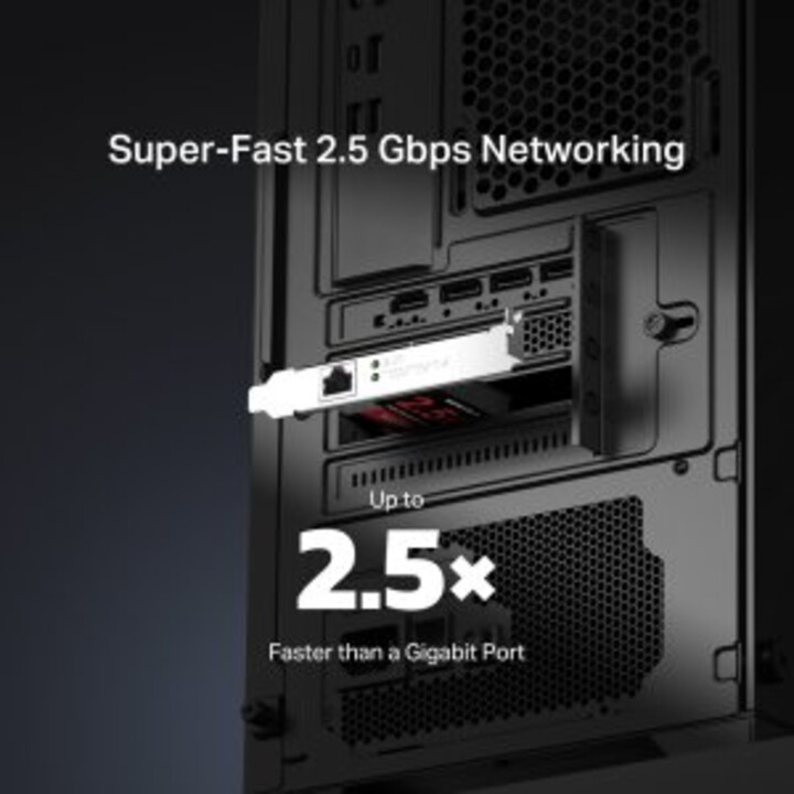 La carte réseau Mercusys MA310E PCIe 2,5 Gbit/s inclut des supports standard et à profil bas.