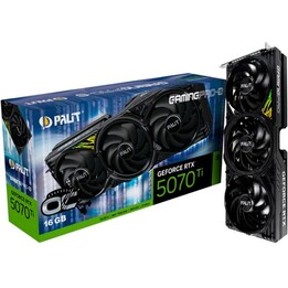 Palit NVIDIA GeForce RTX 5070 Ti GamingPro-S OC 16GB GDDR7 256-Bit Placa gráfica Blackwell Architecture GPU para jogos de alto d