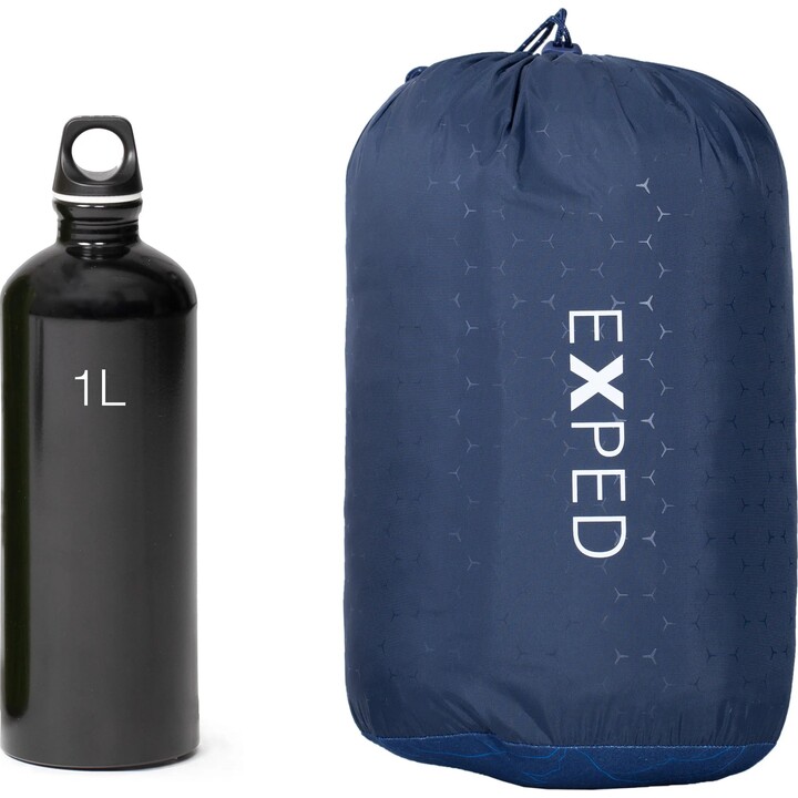 Exped Trailhead Pillow almohada turística ergonómica para uso en montaña, Navy Mountain