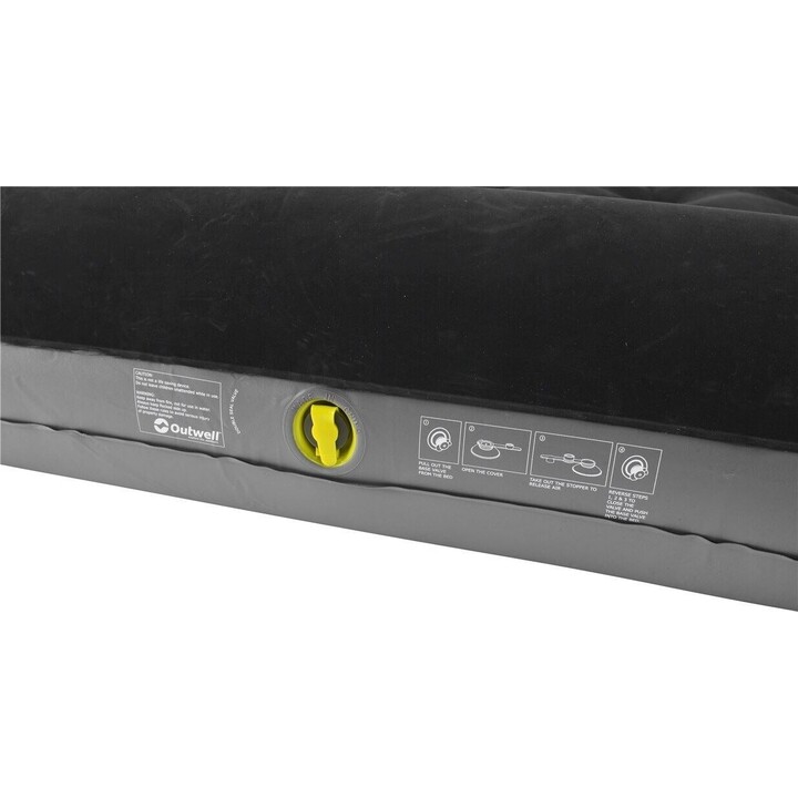 Outwell Classic Airbed matelas pneumatique avec oreiller et pompe intégrée, Gris