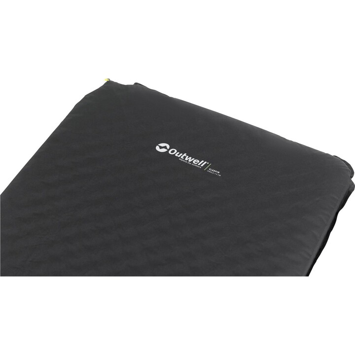 Outwell Sleepin Esterilla autoinflable individual de 10,0 cm de grosor para camping, Gris Black