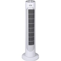 HTW 50W Turmventilator mit Oszillation und Luftstromregelung für die Heimkühlung, Schwarz
