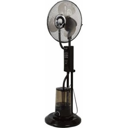 Ventilatore multifunzione HTW con nebulizzatore d'acqua per il raffreddamento di ambienti esterni e interni, nero