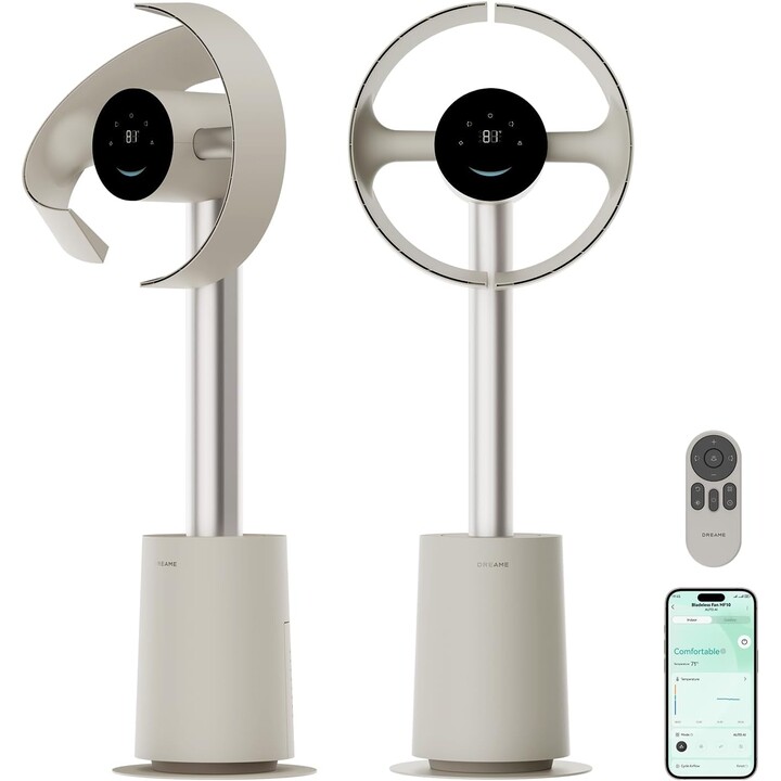 Dreame MF10/CVF22A smart standing fan with adjustable speed control, Beige