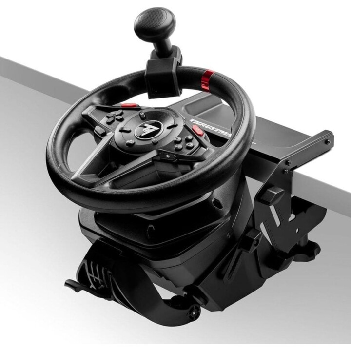 Thrustmaster T128 SimTask Pack Force Feedback 900° Steering Wheel, T2PM Pedals, PC/Console Mounting Kit