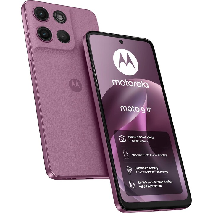 Motorola Moto G17, 4GB 256GB, display Full HD+ da 6,72 pollici, 5200 mAh, Bordeaux