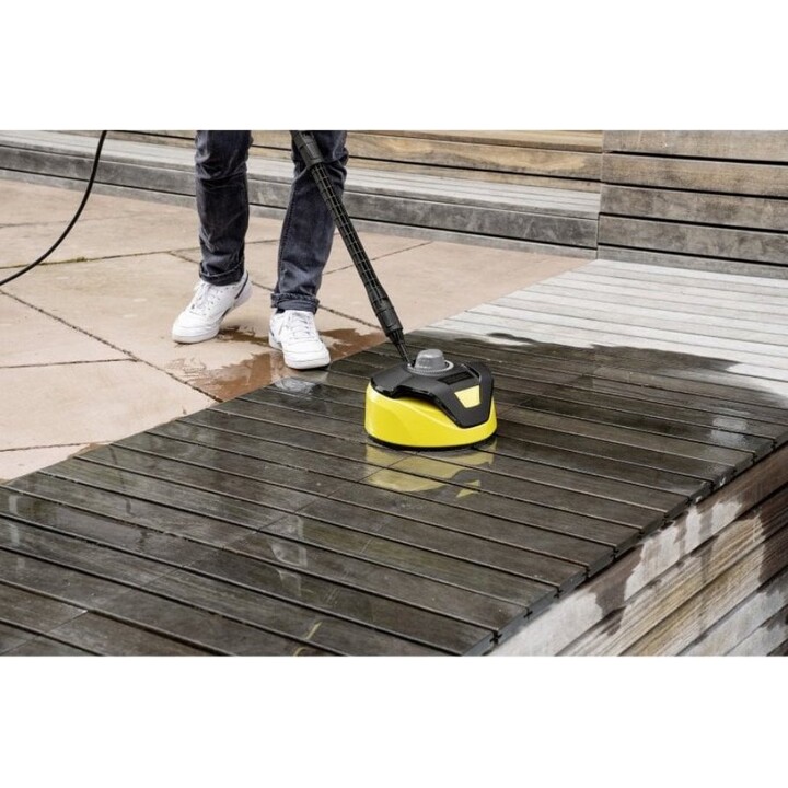 Kärcher T 5 T-Racer limpiadora de grandes superficies con sistema de diseño sin salpicaduras, Amarillo