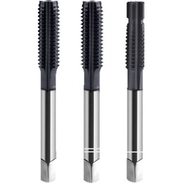Fanar Macho M10 DIN-352 HSSE-PM TICN para materiales de alta dureza HRC40, Gris oscuro