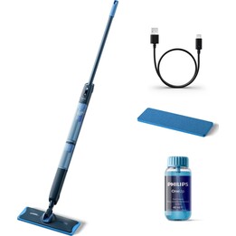 Philips XV5113/01 Esfregona eléctrica OneUp Série 5000, Azul Preto