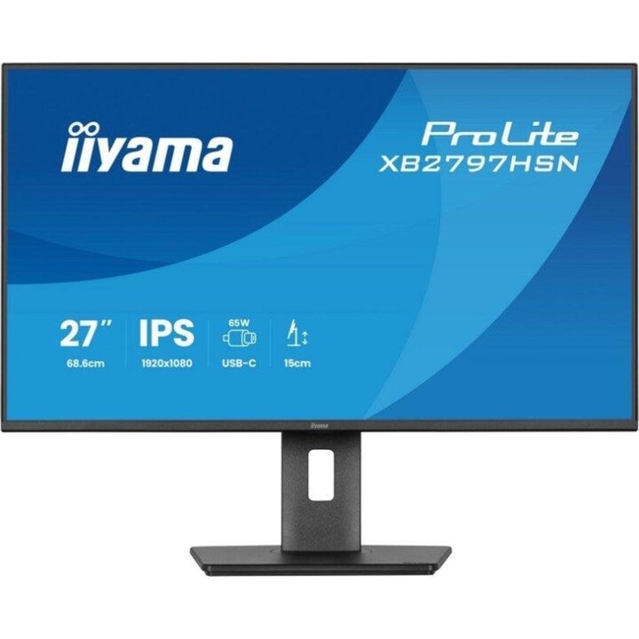 iiyama ProLite XB2797HSN-B1 27" FullHD 100Hz IPS USB-C LAN Monitor Altezza Pivot Eye Comfort