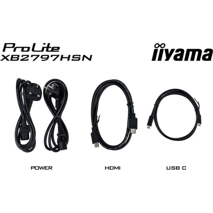 iiyama ProLite XB2797HSN-B1 27" FullHD 100Hz IPS USB-C LAN Monitor Altezza Pivot Eye Comfort