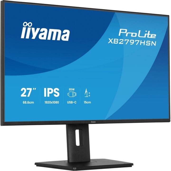 iiyama ProLite XB2797HSN-B1 27" FullHD 100Hz IPS USB-C LAN Monitor Altezza Pivot Eye Comfort