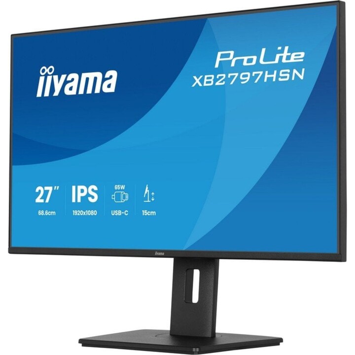 iiyama ProLite XB2797HSN-B1 27" FullHD 100Hz IPS USB-C LAN Monitor Altezza Pivot Eye Comfort