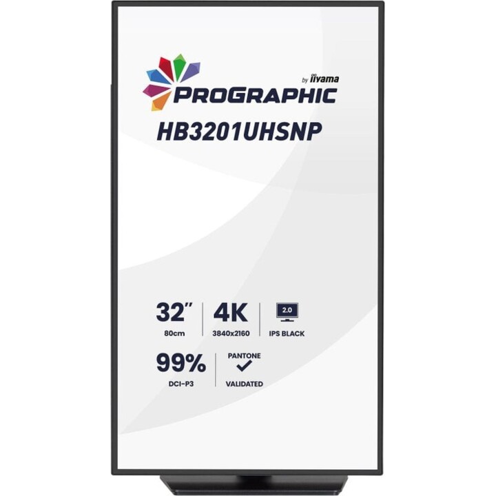 iiyama Pro Graphics Monitor HB3201UHSNP-B1 32" UltraHD 4K 60Hz IPS USB-C KVM Speakers