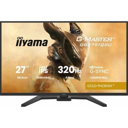 iiyama GB2791QSU-B1 27" QHD 320Hz IPS Monitor, 0.6ms Response Time, G-SYNC, HDR10, USB-C