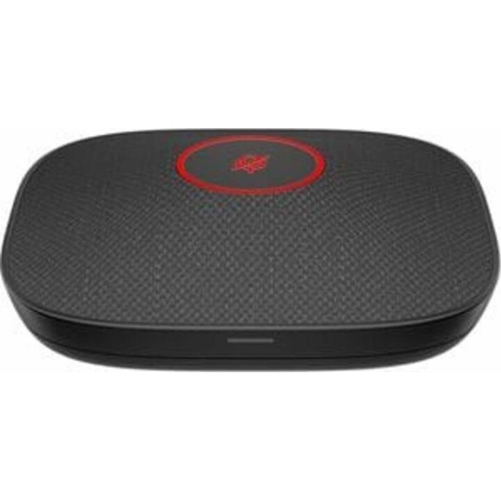 Microphone de bureau Poly Studio A2 avec câble et design compact, noir