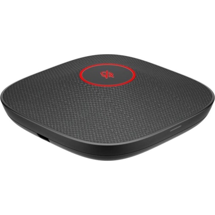 Microphone de bureau Poly Studio A2 avec câble et design compact, noir