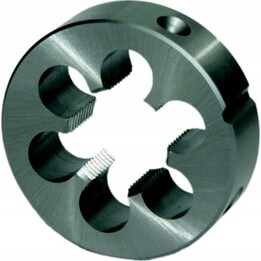 Fanar M24 round threading die DIN-22568 LH HSS 800 for left hand threads, Silver