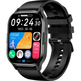 Cool Delta Smartwatch (AMOLED, Chamadas, Saúde, Desporto) Silicone Preto