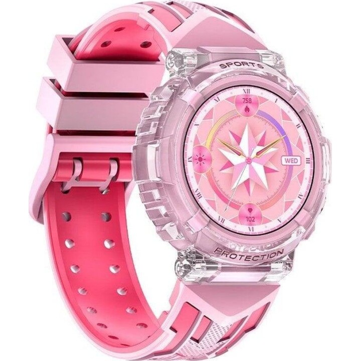 Smartwatch in silicone rosa Cool Clever (chiamate, salute, sport)