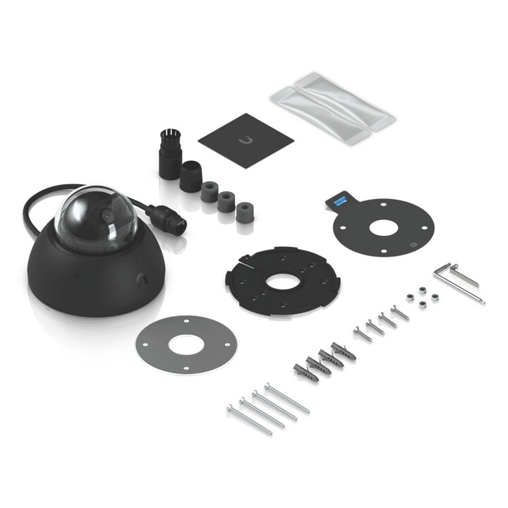 Telecamera di sicurezza IP Ubiquiti AI Dome Pad per interni/esterni, risoluzione 3840 x 2160 pixel, installazione a soffitto/par