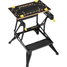 Stanley STST83400-1 Werkbank für die professionelle Holzbearbeitung mit ergonomischem Design, Schwarz
