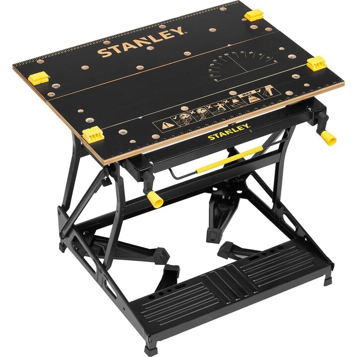 Stanley ST-STST83800-1 foldable workbench for professional woodworking tasks, Black