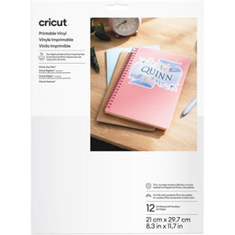 Cricut-bedruckbare Vinylfolie A4 - 12 Blatt (weiß)