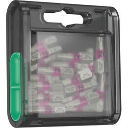 Wera 05057777001 Set di 20 pezzi Bit-Box TX HF per Würth e Spax professionali, verde
