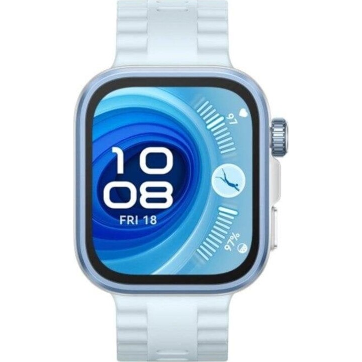 Huawei Watch Fit 4 Pro Smartwatch avec GPS, Bluetooth, écran AMOLED 1,82", bleu saphir, et options santé