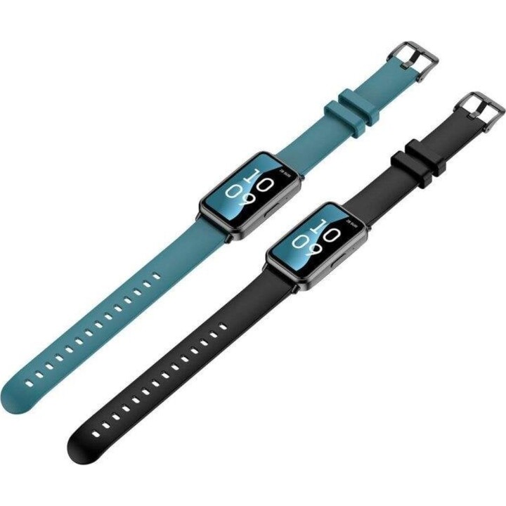 SPC DUO FIT Activity Tracker Bluetooth AMOLED Prata Preto e Turquesa 8 dias Chamadas SpO2 100 Modos