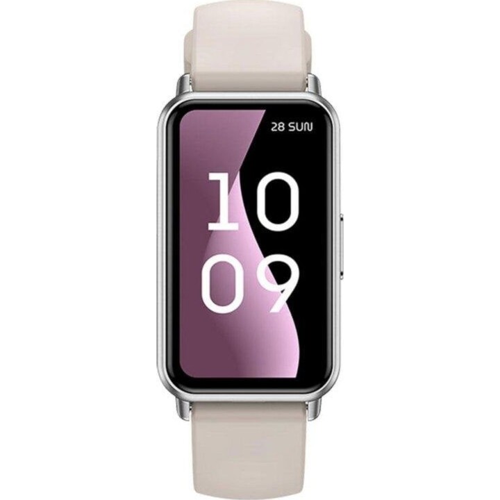 SPC Duo Fit Activity Tracker, Bluetooth, ecrã AMOLED, prateado/branco/bordô, 8 dias de chamadas e monitor de saúde