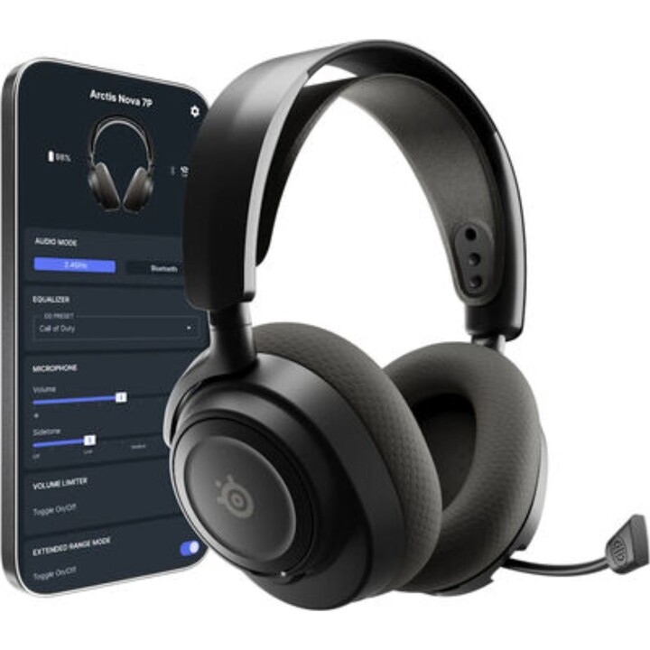 SteelSeries Arctis Nova 7P Gen 2 Wireless/Bluetooth Kopfhörer - Schwarz