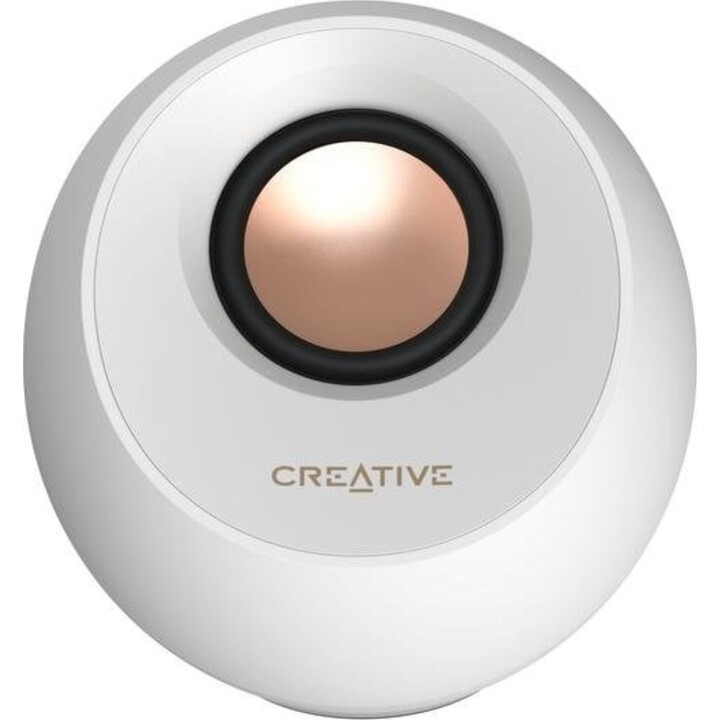 Creative Pebble Pro diffusori da scrivania USB-C bianchi 20 W RGB